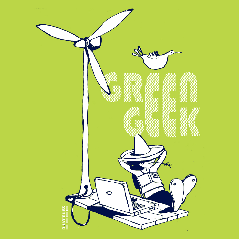 Visuel Green geek sur t-shirt bio